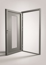  Drzwi aluminiowe, otwierane na zewnątrz, z ukrytymi zawiasami 